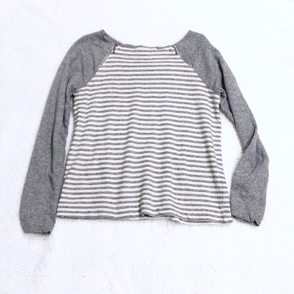 🆕 LOFT striped lightweight zipper sweatshi…